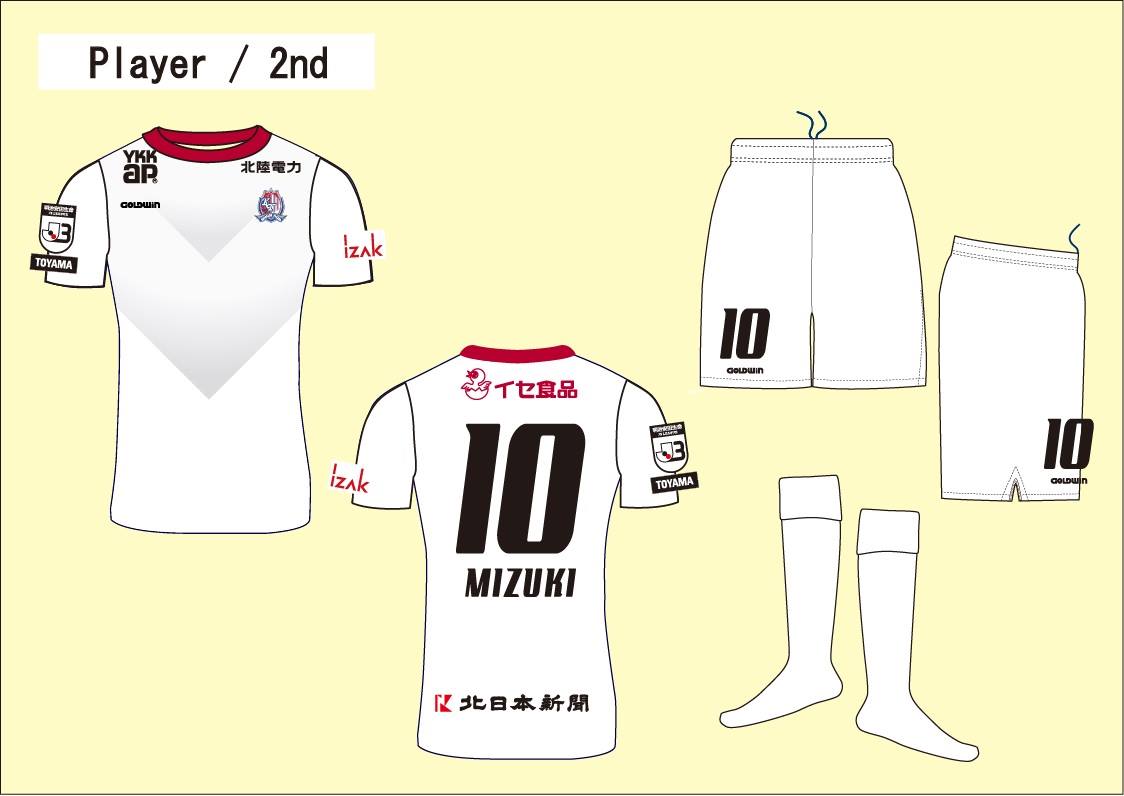 カターレ富山 2019ユニフォーム Lサイズ(10番新井瑞希選手) - ウェア